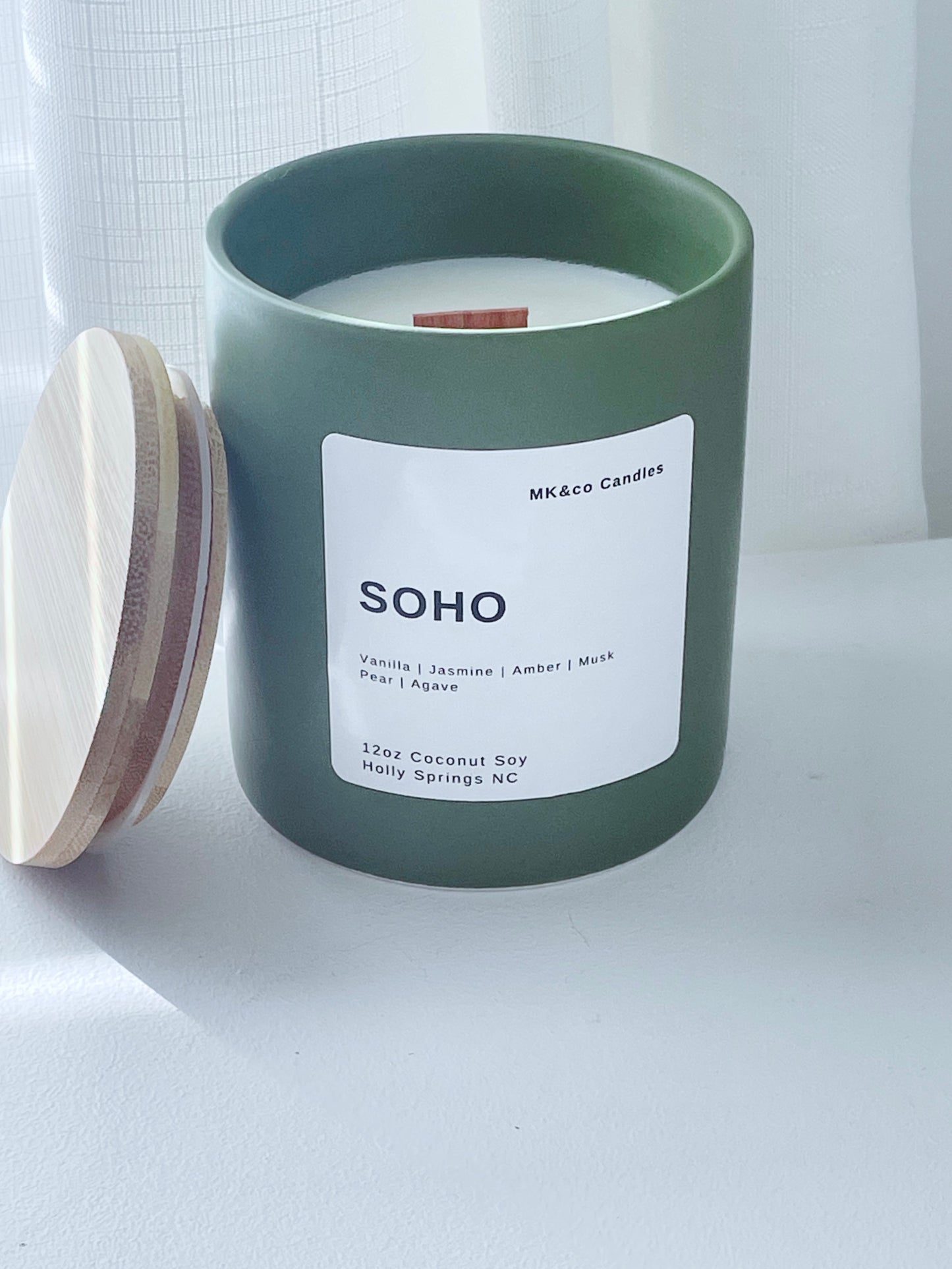 Soho 12 oz. Ceramic Jar - Wooden Wick