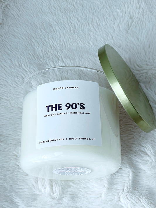 The 90's 16 oz 3 Wick. Spring/Summer