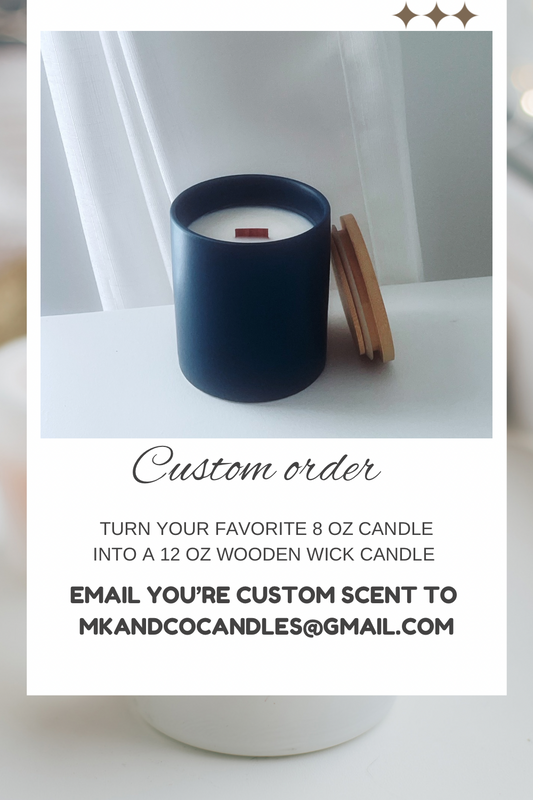 Custom Order 12 oz. Ceramic Jar - Wooden Wick