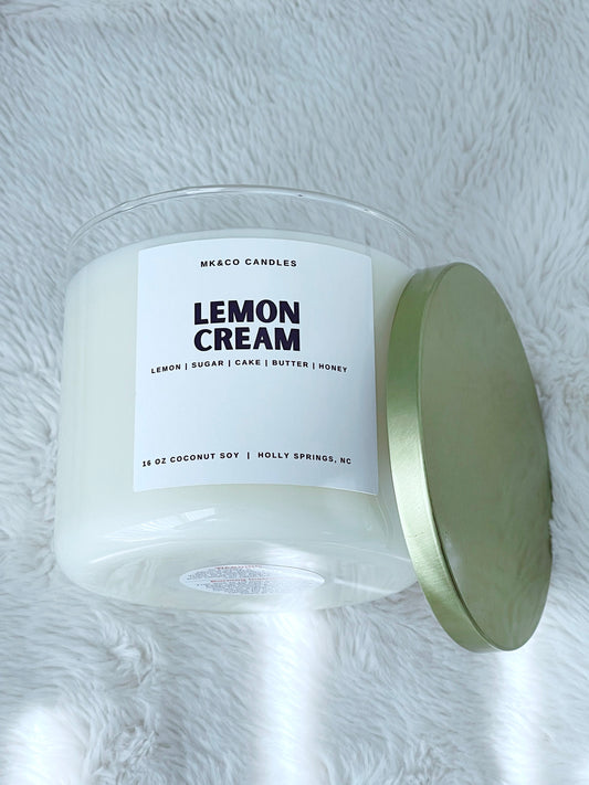 Lemon Cream 16 oz. (3 wick) Spring/Summer